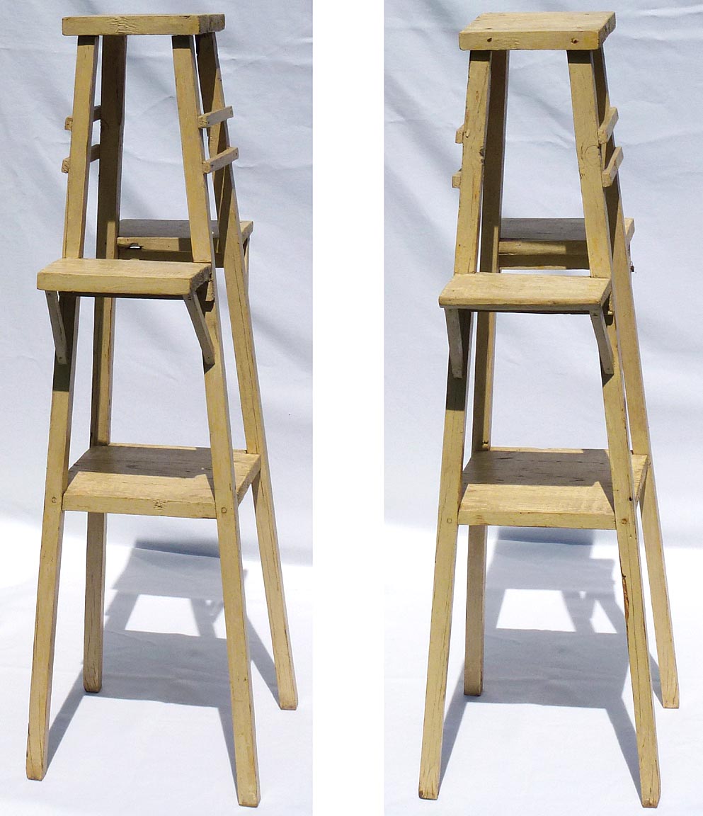 Pair of Painted Wood Plant Stands
