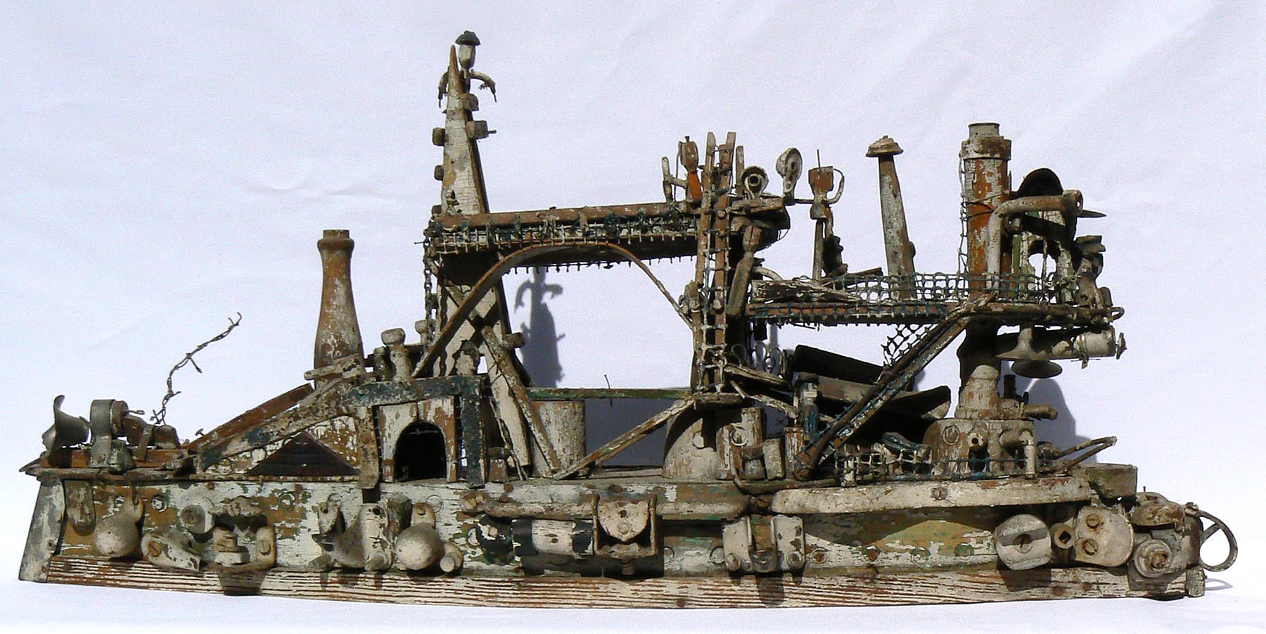 Intricate, Old, Folk Art Ship