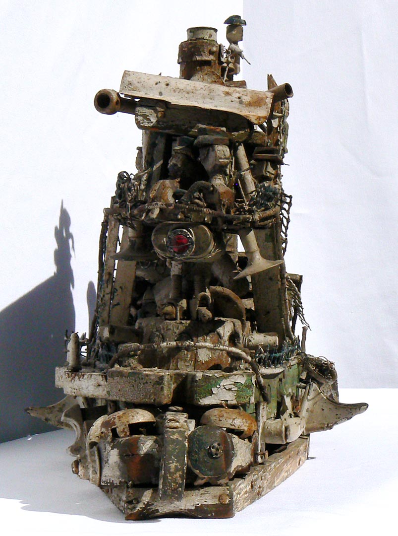 Intricate, Old, Folk Art Ship