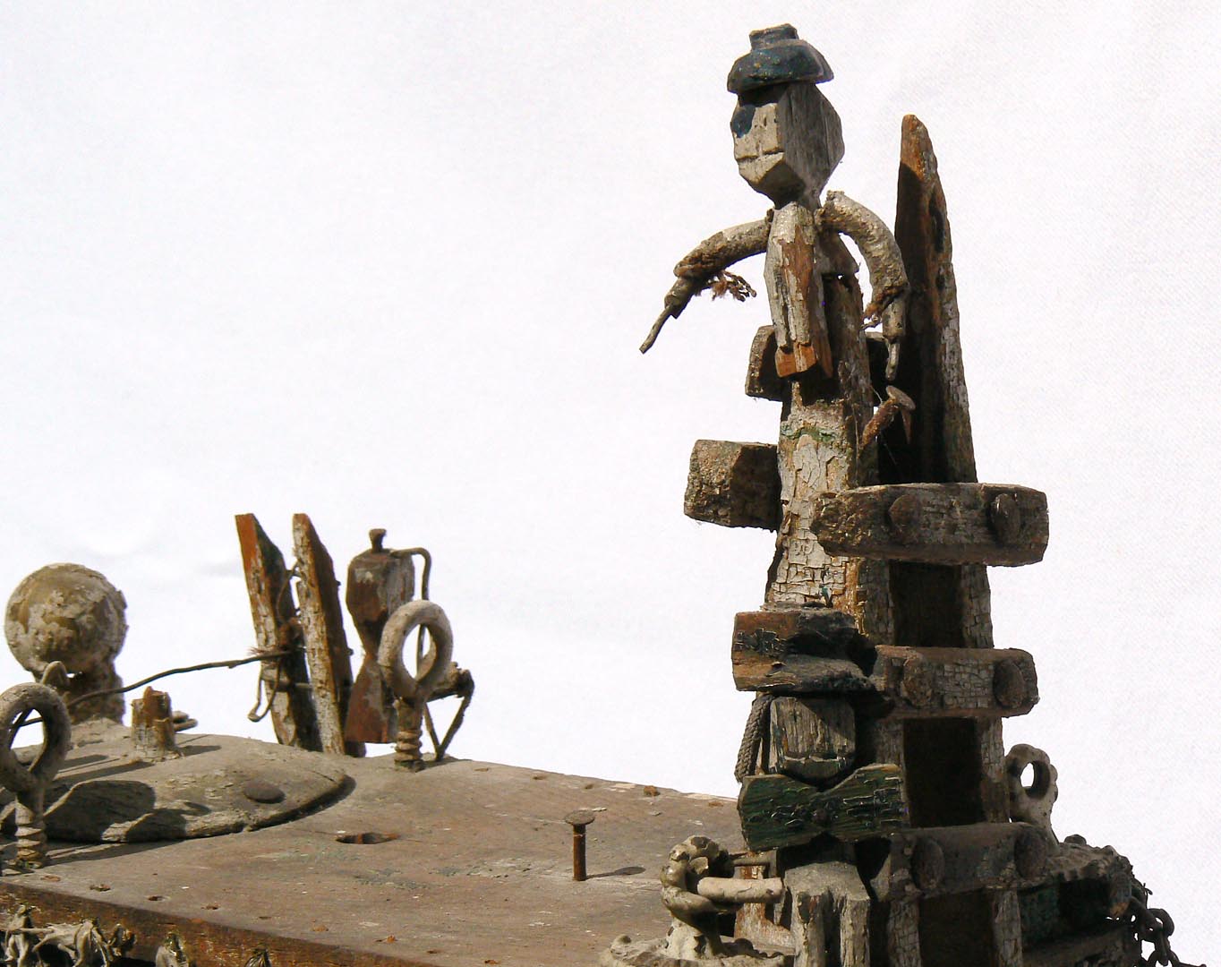 Intricate, Old, Folk Art Ship
