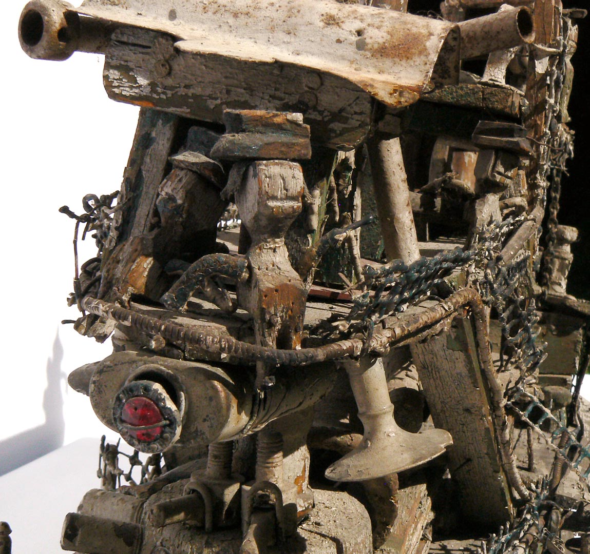 Intricate, Old, Folk Art Ship