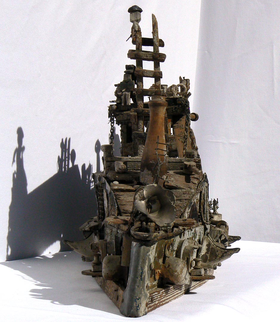 Intricate, Old, Folk Art Ship