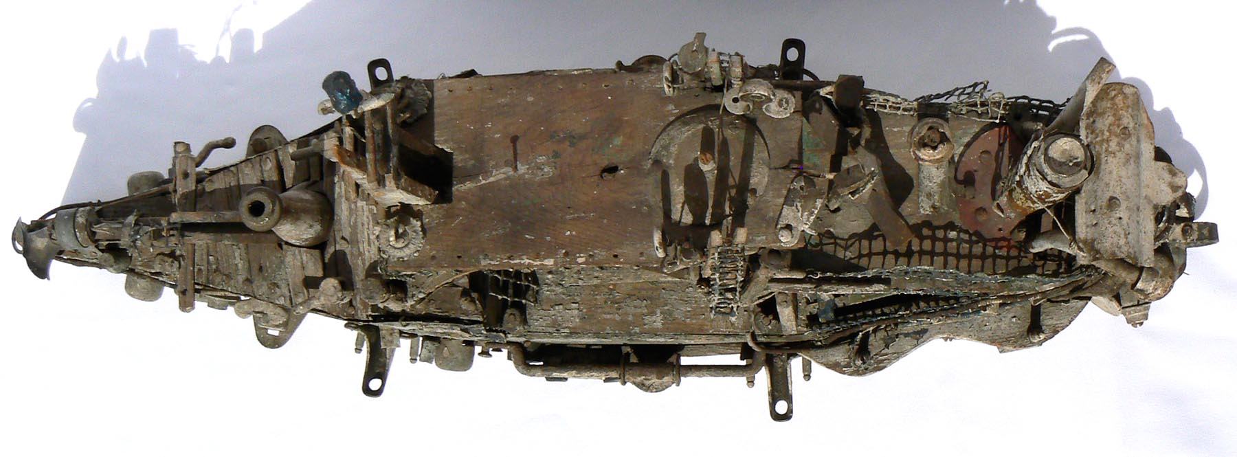 Intricate, Old, Folk Art Ship