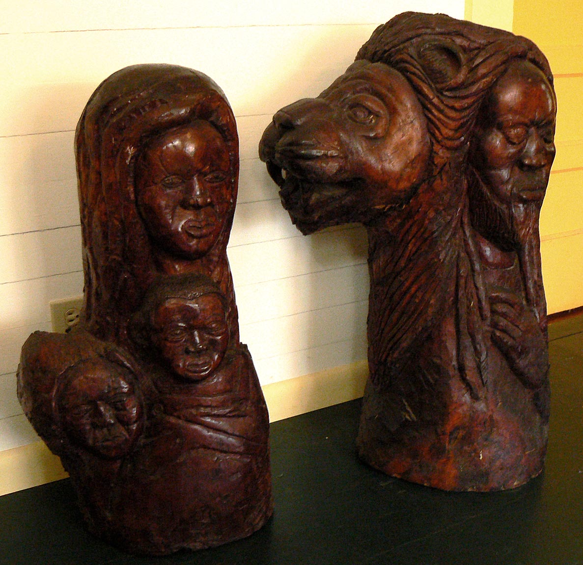 Two African-American carvings by the same maker