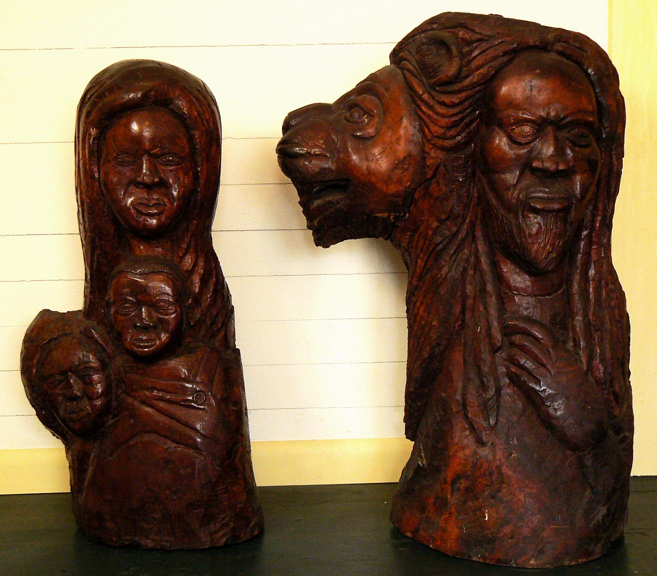 Two African-American carvings by the same maker