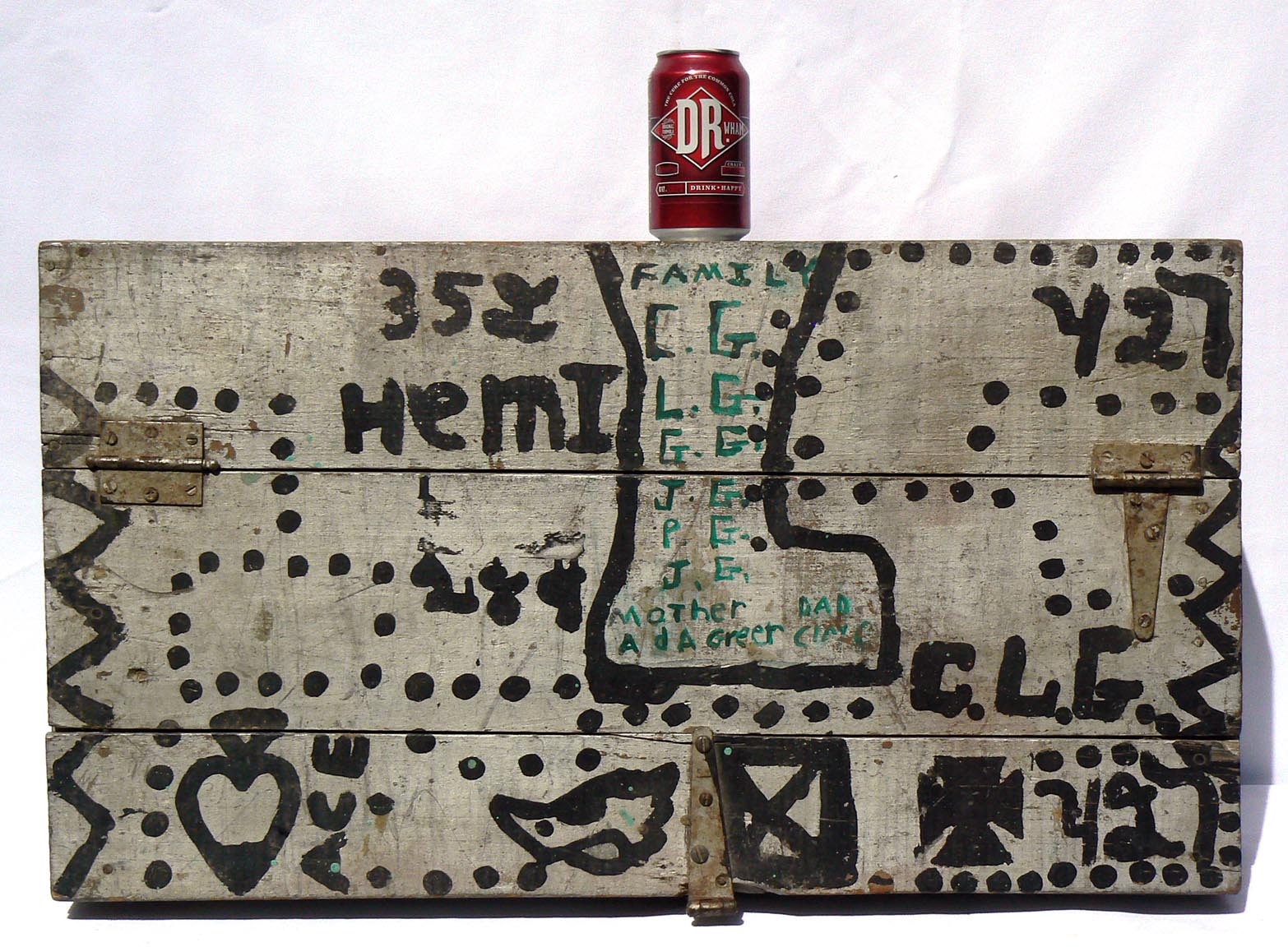Paint Decorated Wood Tool Box