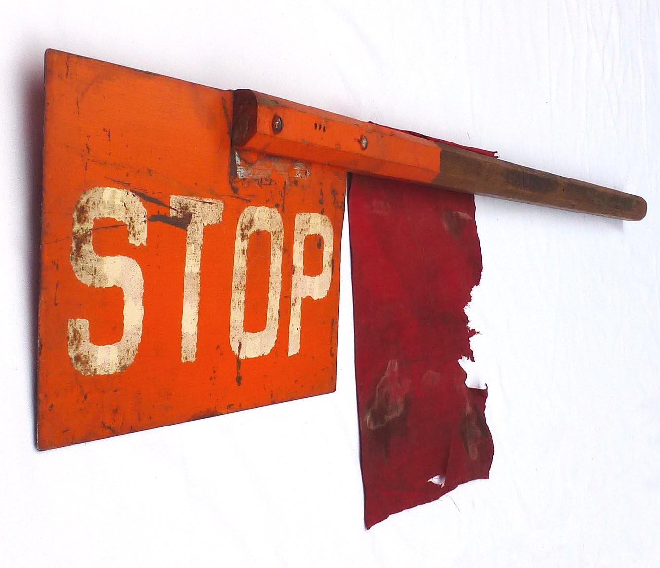 Slow/Stop highway worker's sign