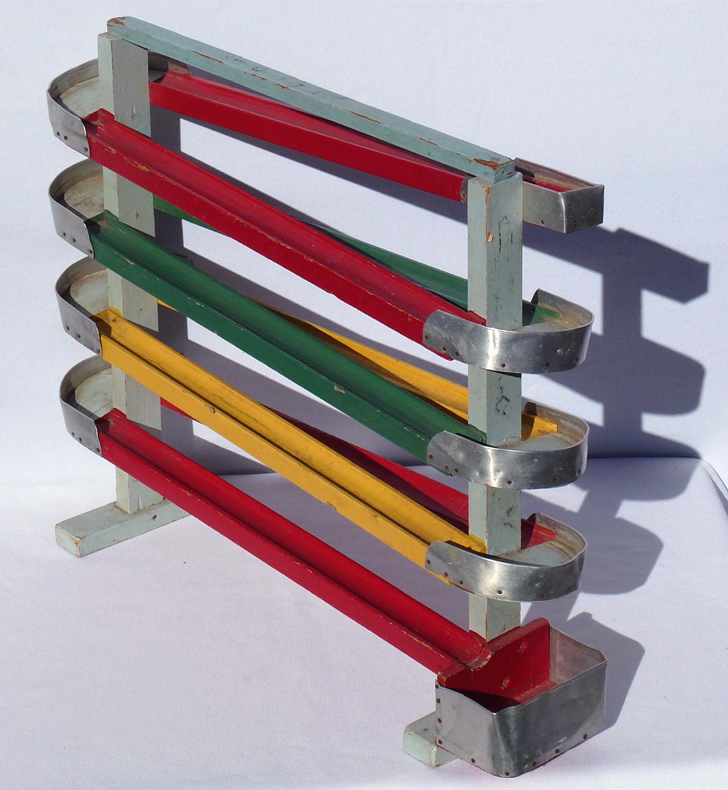 Vintage marble game toy ramp