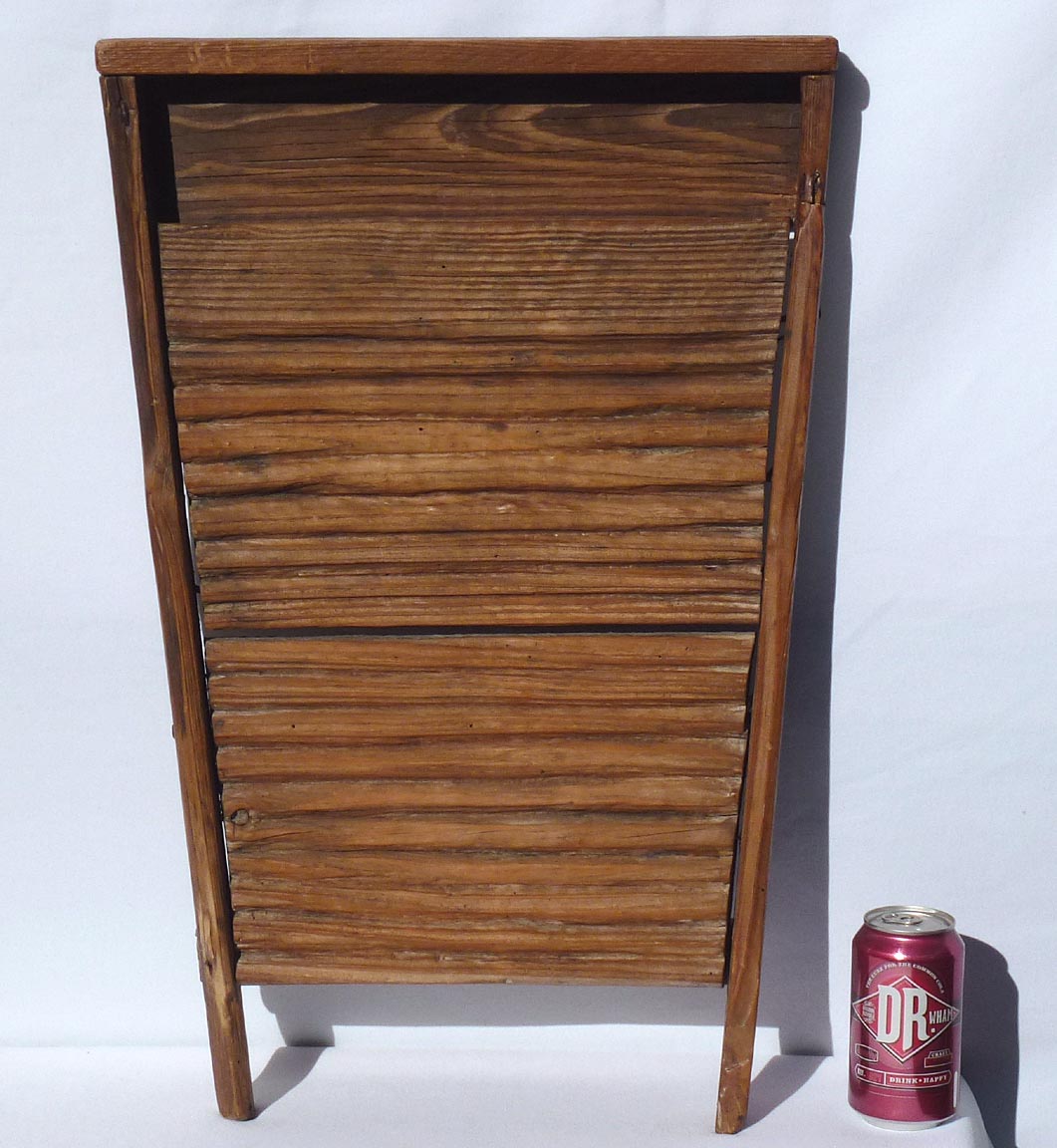 Primitive hand made wooden washboard