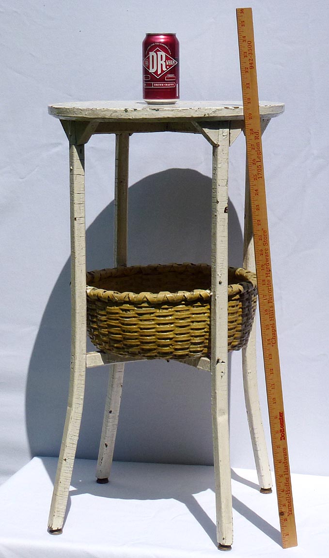 Painted table with basket