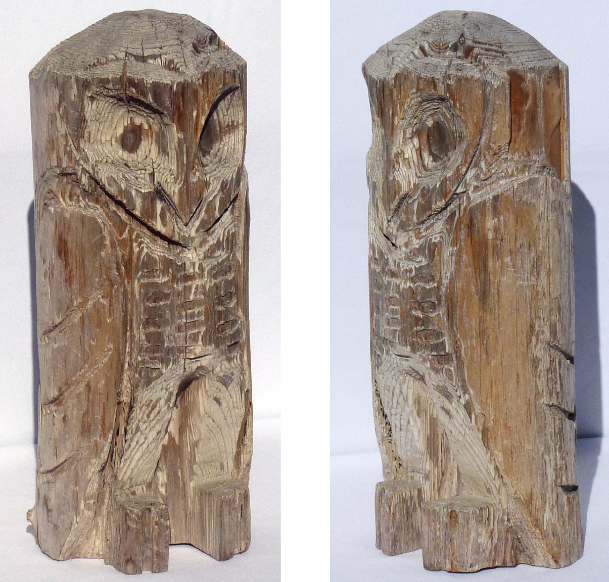Life size carved owl
