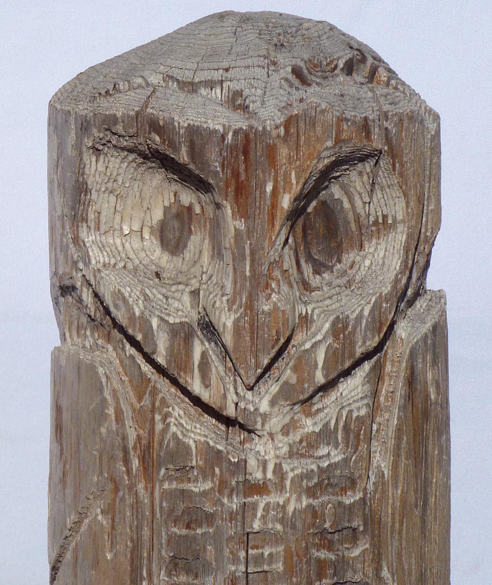 Life size carved owl