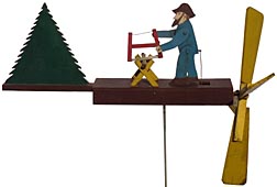 Wood cutter whirligig