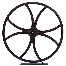 Decorative iron fire truck hose reels