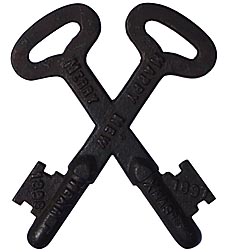 1897 Christmas souvenir metal keys