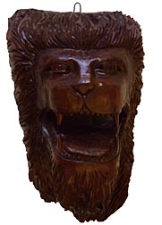 Carved lion's head