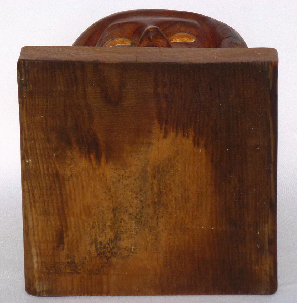 Carving of woman's head