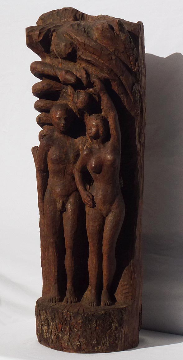 Adam and Eve carving