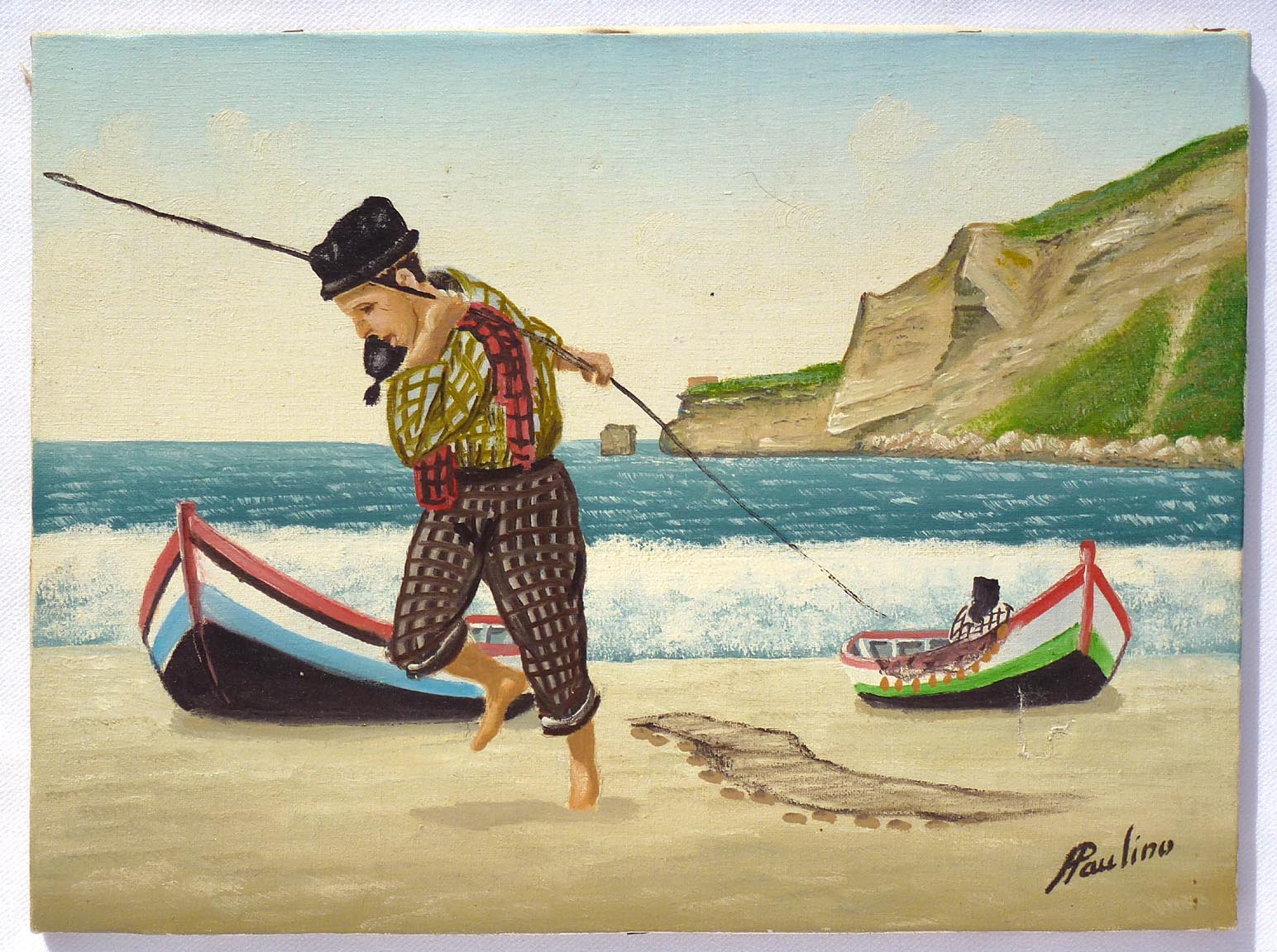 Portuguese fisherman painting