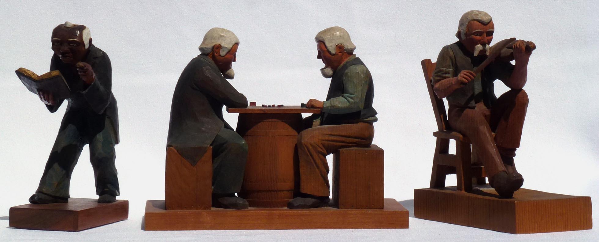 Three carvings