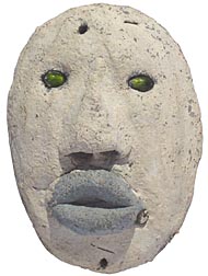 Outsider art concrete face