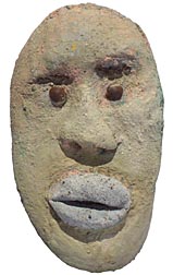 Outsider art concrete face