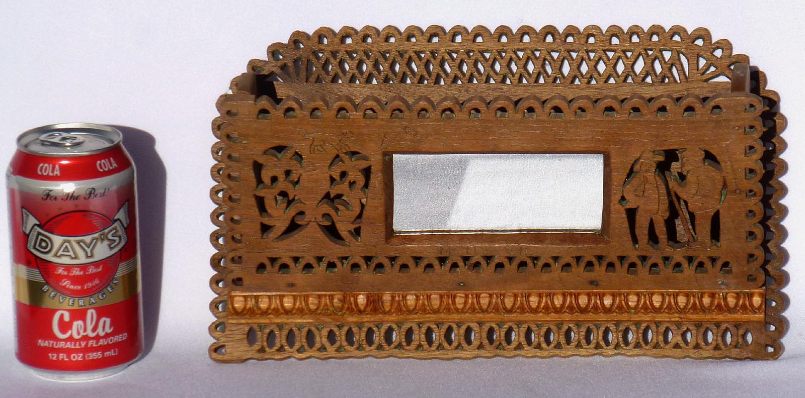 Carved fretwork comb case