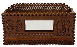 Carved fretwork comb case
