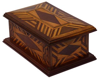 Marquetry box with inserts