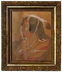 Painting of American Indian