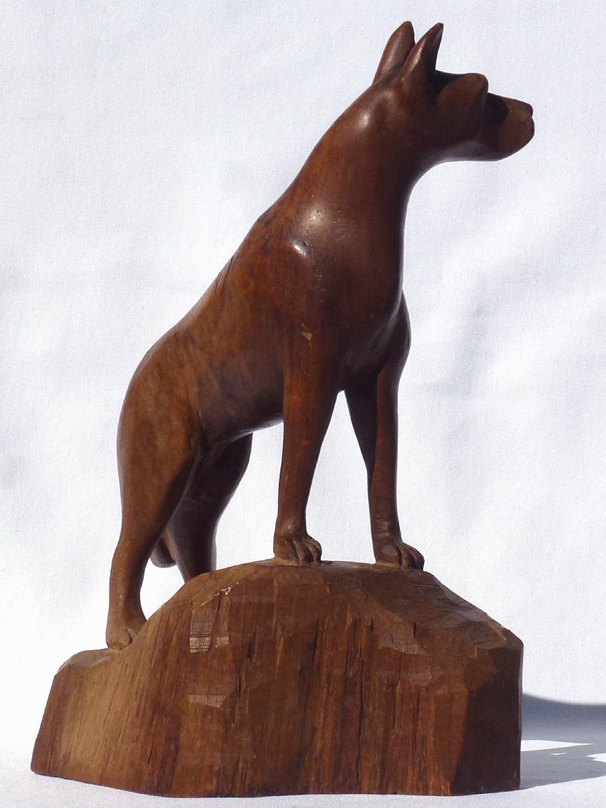 Dog carving