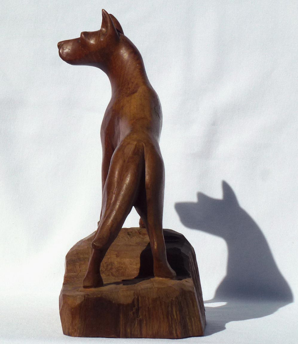 Dog carving