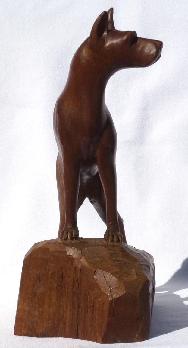 Dog carving