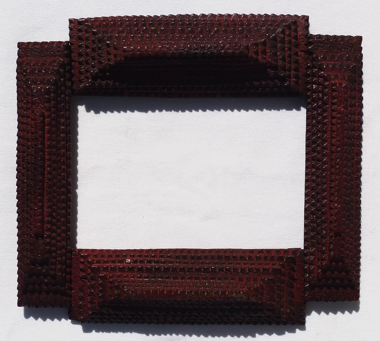 Painted tramp art frame