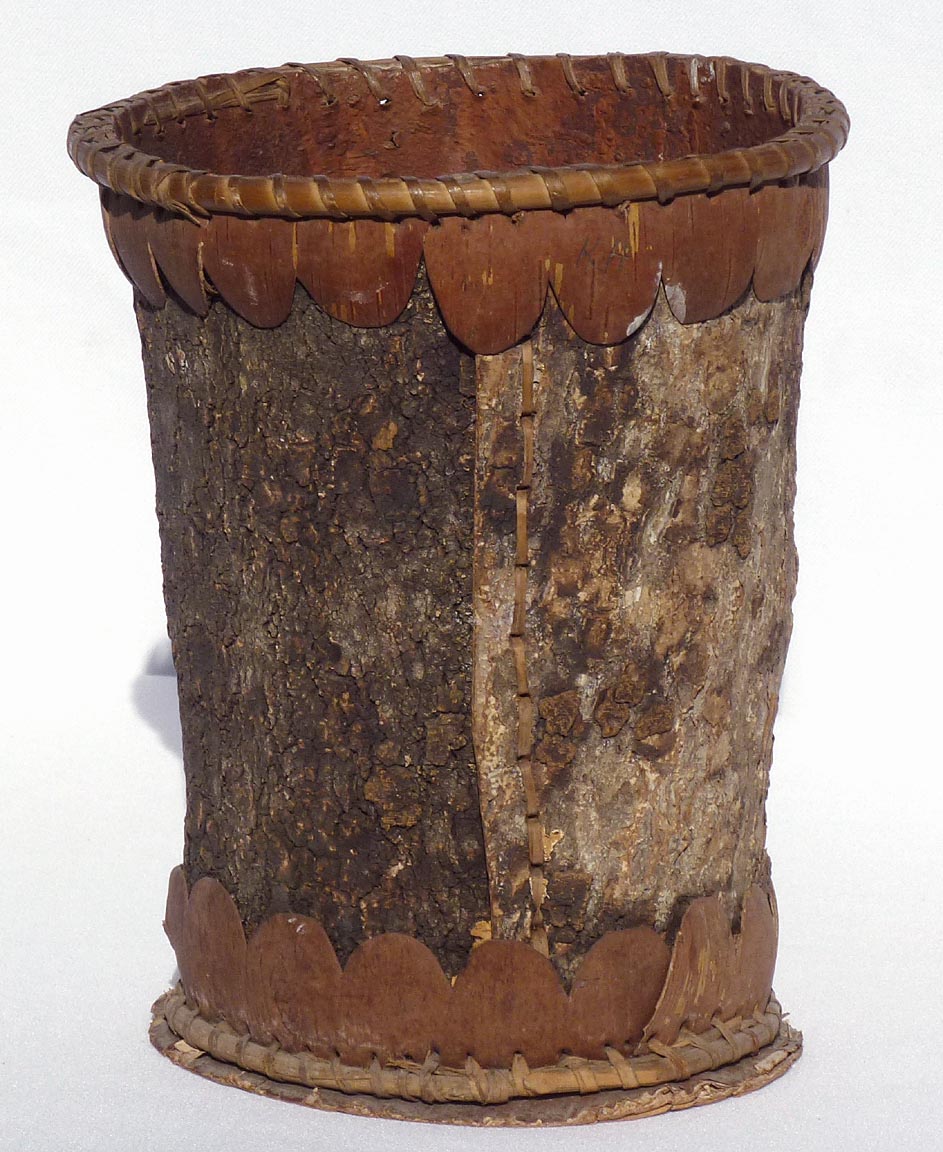 Birch bark vase