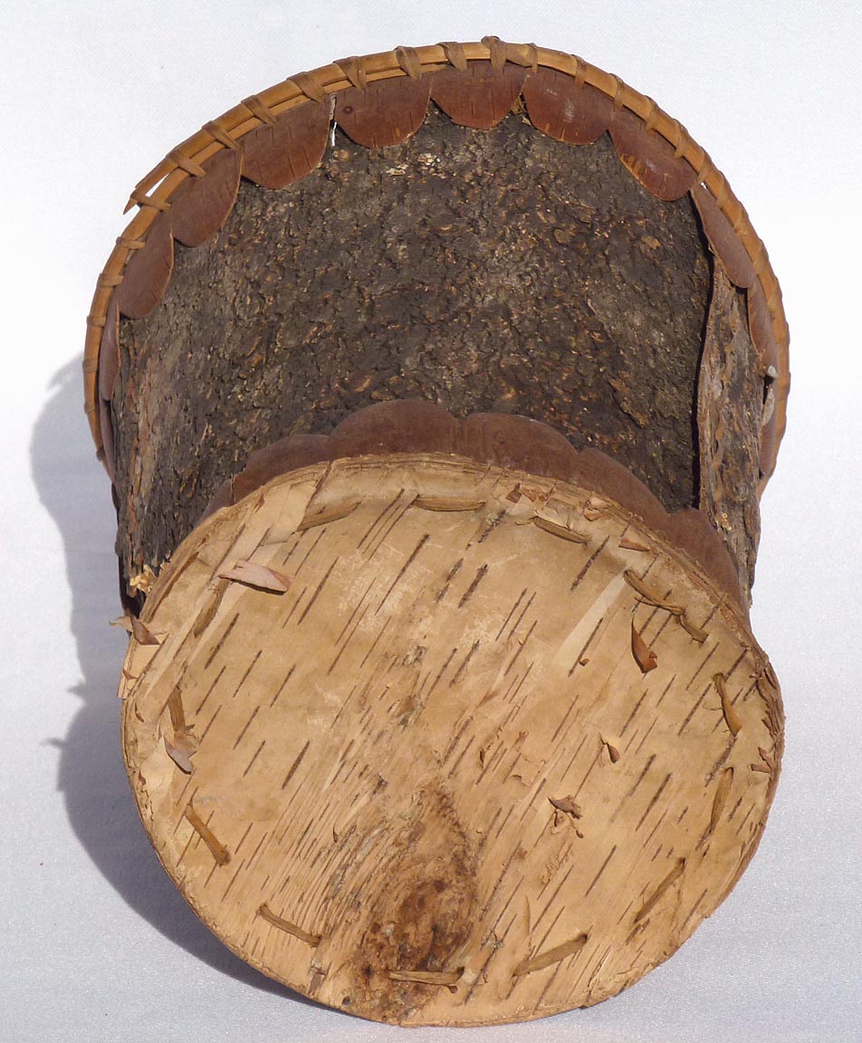 Birch bark vase