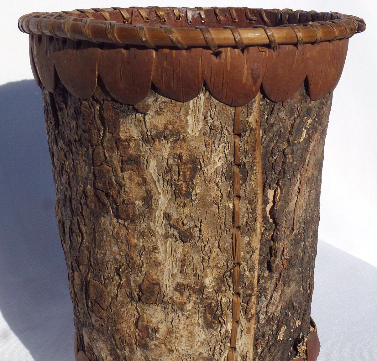 Birch bark vase