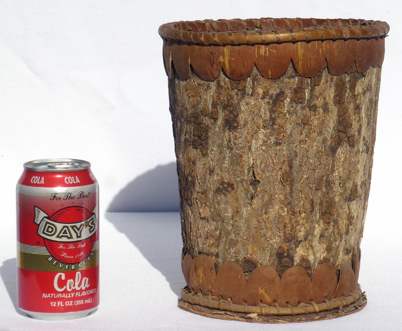 Birch bark vase