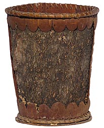 Birch bark vase