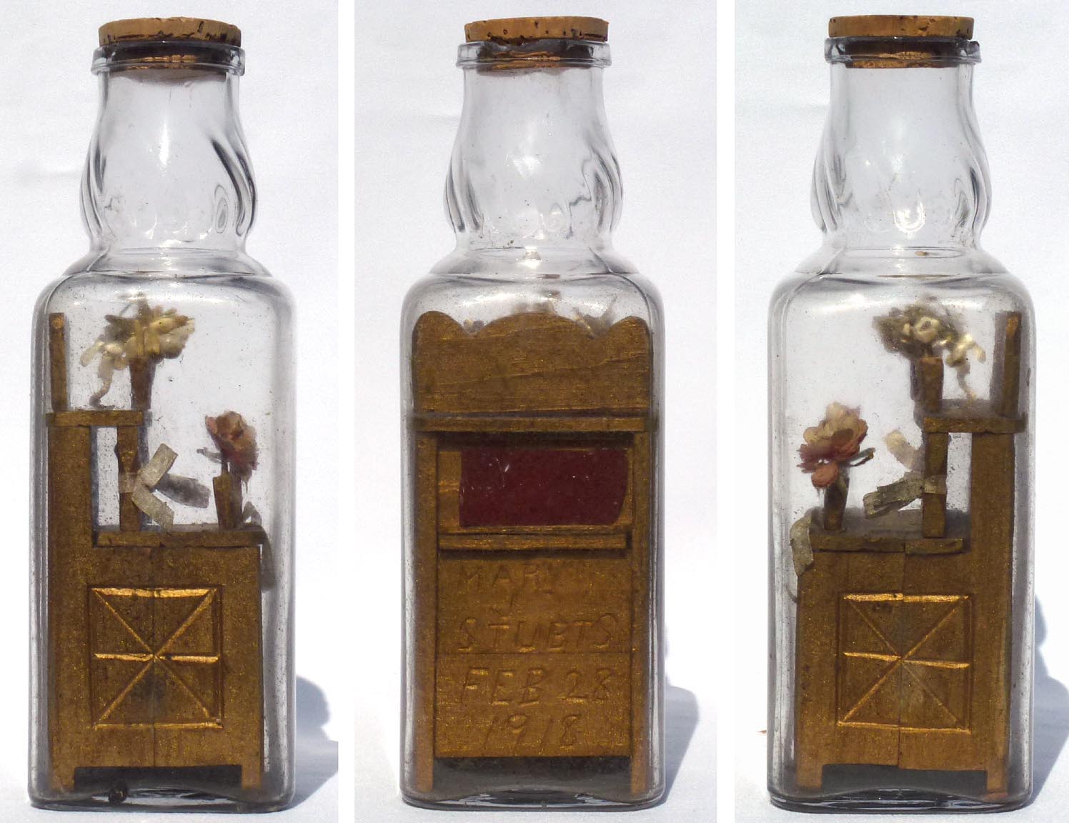 Dresser in bottle whimsy - one of a pair