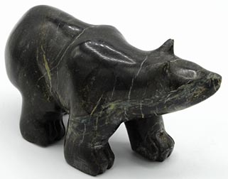 Carved stone polar bear