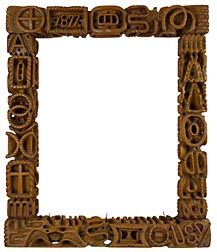 Intricately carved frame