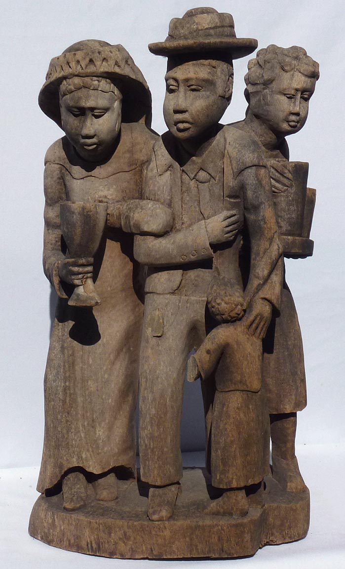 African-American Family Carving