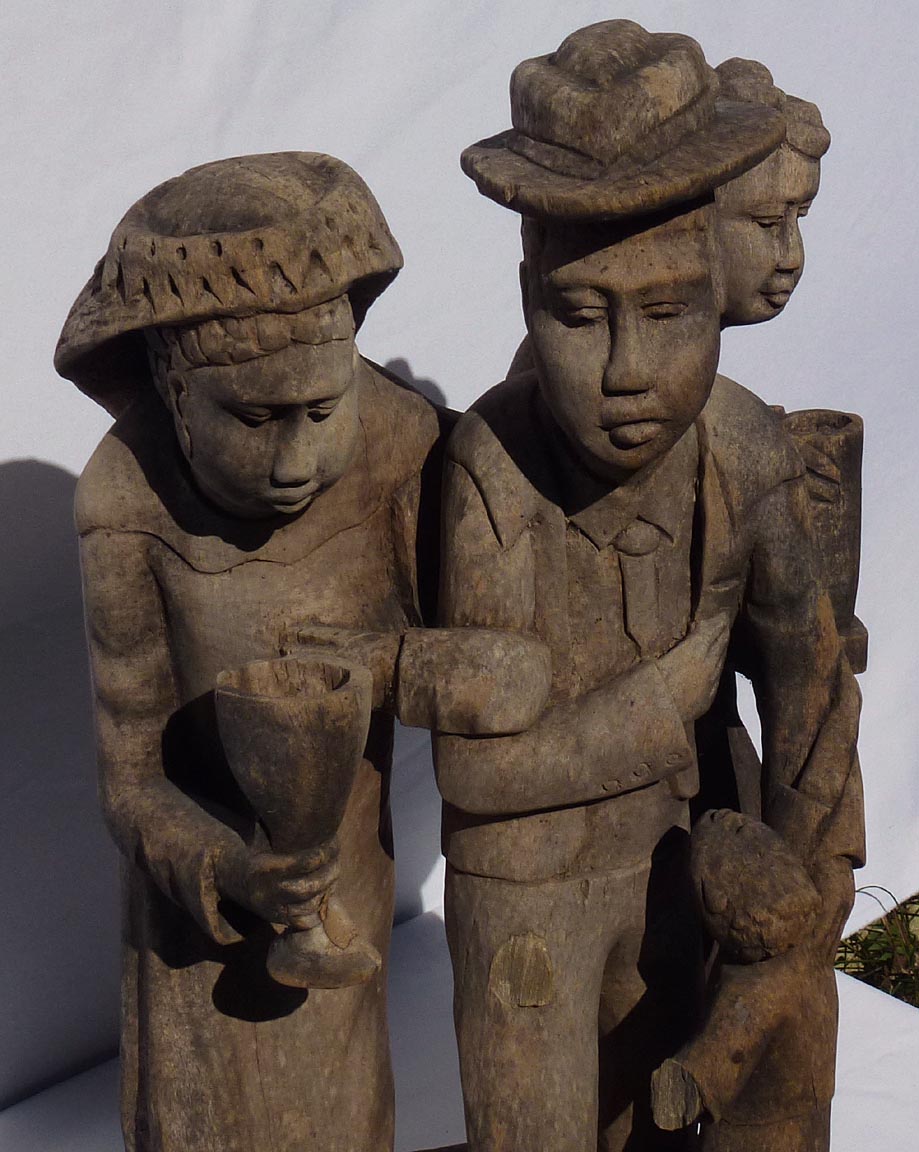African-American Family Carving