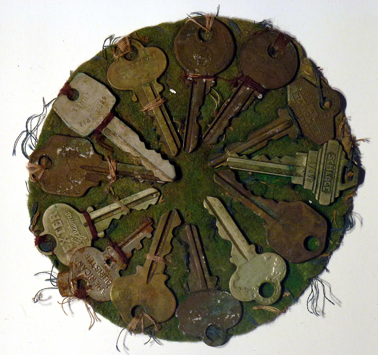 Folky trivets made from keys