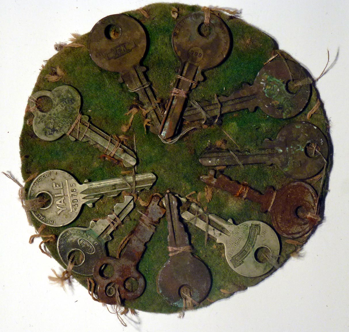 Folky trivets made from keys