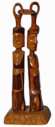 Whimsey carved man and woman
